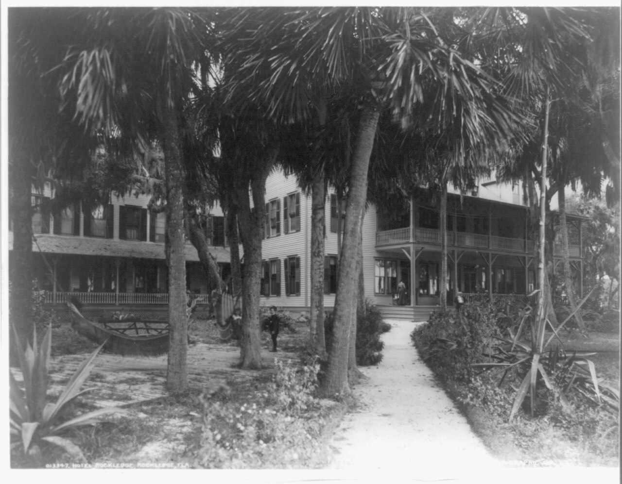 The Hotel Rockledge on the Indian River bluff in Rockledge, Florida, in the Gilded Age.